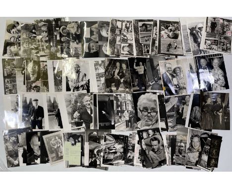 Approx 157 variously sized (many c 8x10") black and white press photographs depicting the actor John Mills, many vintage prin