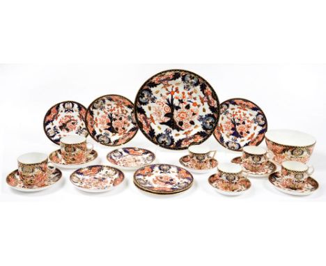 A DERBY TEA AND COFFEE SERVICE, PATTERN 383, PRINTED MARKS, C1820 