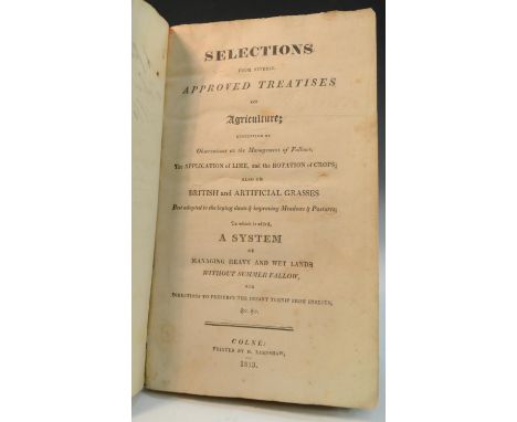 Husbandry and Farming - Provincial Lancashire Imprint, Anon, [?Greg (Thomas)], Selections from Several Approved Treatises on 