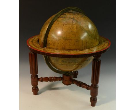 A 19th century table globe, Malby's Terrestrial Globe, Compiled from the Latest and Most Authentic Sources Including all the 