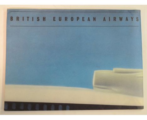Aviation - BEA (British European Airways): a 16-fold advertising leaflet-poster, promoting the Trident airliner, printed rect