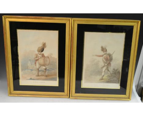 François David Soiron (1764-1793), after Henry William Bunbury (1750-1811), a pair of military studies, Light Infantry Man an
