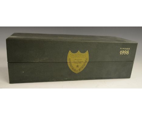 Dom Pérignon 1998 Vintage Champagne, 12.5%, 750ml, never opened sealed green presentation box en suite, [1] 
