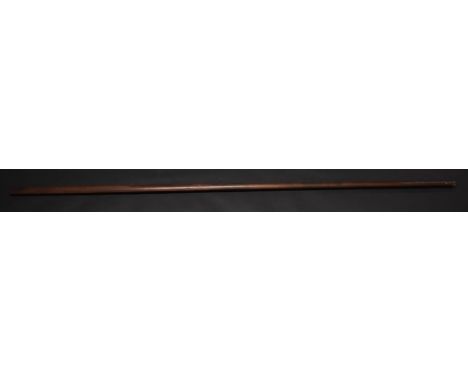 Hunting - a 19th century hardwood otter pole, 165cm long