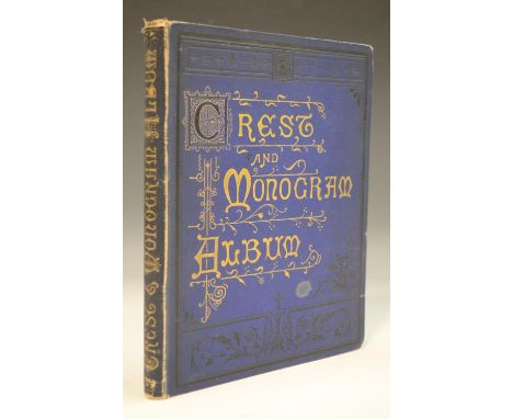 The Lincoln Crest &amp; Monogram Album, the scraps compiled by J.M. Walker, Evesham Vicarage, Worcester, contemporary tipped-
