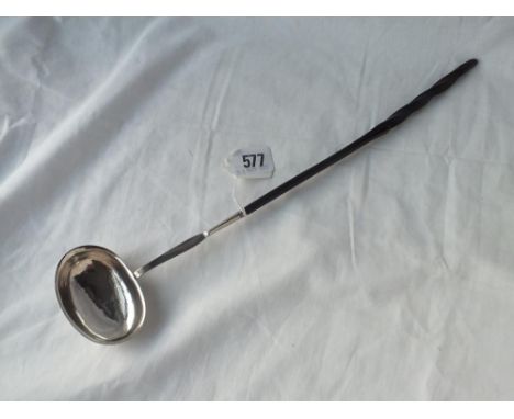A Georgian toddy ladle with whale bone handle, by EM