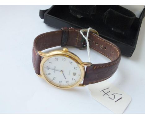 A Accurist Quartz gents wrist watch with seconds sweep &amp; calender dial 