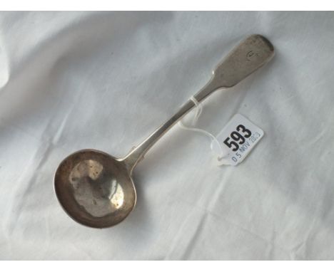 A William IV fiddle pattern sauce ladle. London 1834 by WE 