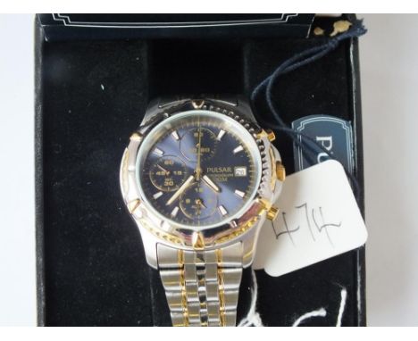 A gents Pulsar multi dial wrist watch with seconds sweep in original box
