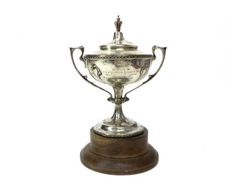 REPLICA OF BURNHAM YACHT CLUB INTERNATIONAL CHALLENGE CUP SILVER TROPHY CUP, won by Iwunda, awarded for I.Y.R.U. 12Ft Dinghie