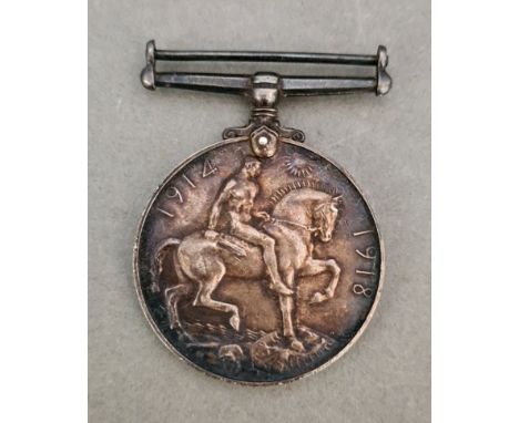 A WWI British War medal awarded to 60319 PTE J GREEN CHES R