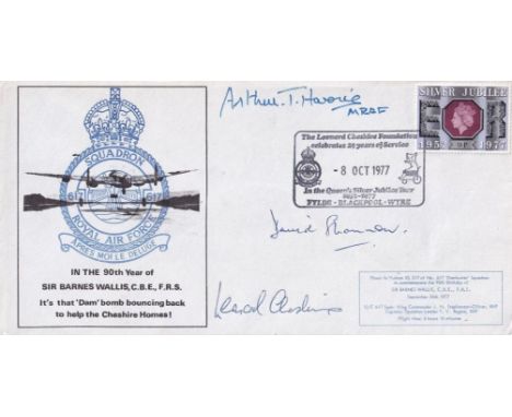 "90th Year Barnes Wallis Flown Vulcan cover Signed A Harris, D J Shannon, L Cheshire. This unique item is a must-have for any