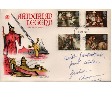 Graham Chapman, an Arthurian Legend FDC, signed 'With fantastically good wishes Graham Chapman'. Postmarked 3 Sep 1985 with s