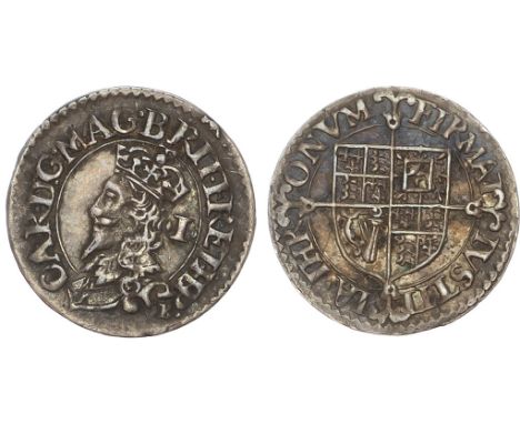 Crowned bust left with B below, mark of value behind, rev. Square-topped arms upon long cross fourchée, Maid of Erin harp, 0.
