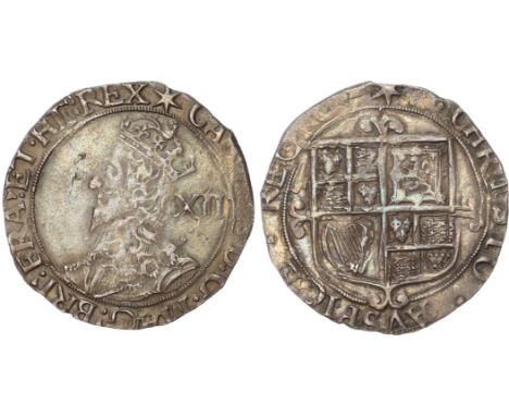 Tower (under King), mm: Star -1640/41. Sixth, ‘Briot’ crowned and draped large bust left, with double arched crown, stellate 
