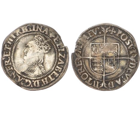 Tower mint; mm: Cross Crosslet -1560/61. Crowned bust (3C) left, rev. Royal arms over long cross fourchée. 1.81gm. Another, p