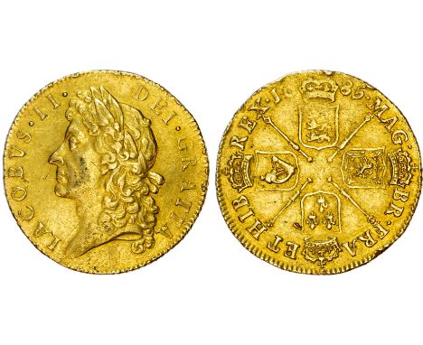 First laureate head left, two low leaf tips. Rev, crowned cruciform emblematic shields, sceptres in angles (S. 3400; EGC 321;