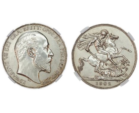 Bare head right DE S below bust truncation, toothed borders both sides, legend surrounds EDWARDVS VII DEI GRA BRITT OMN REX F