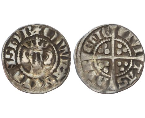 Class 3e, crowned facing head, +EDW R ANGL DNS HYB, rev, Long cross pattée with three pellets in each angle, CIVITAS DVREME, 