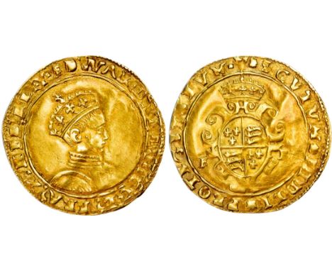 Edward VI (1547?1553), AV Half?Sovereign, Second Period, Second Issue, mm Y, 12 April 1549 ? April 1550, Southwark mint. Youn