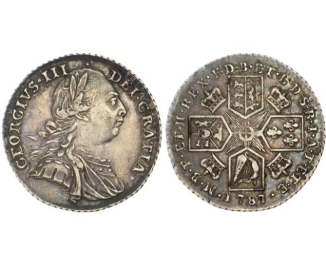 George III (1760-1820), Possible Trial or Pattern Shilling, 1787, in silver, by L. Pingo, struck in an unusually large flan, 