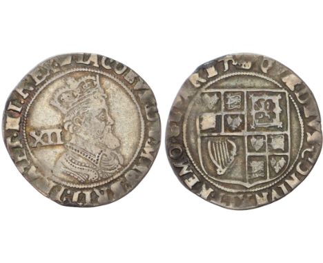 Tower mint, mm: Coronet – 1607/09. Fifth crowned and armoured bust right with longer hair and single arched crown, XII behind