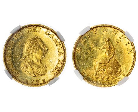 Laureate and draped bust right, dot on shoulder to left, date below, toothed border both sides. Rev, Britannia seated left on