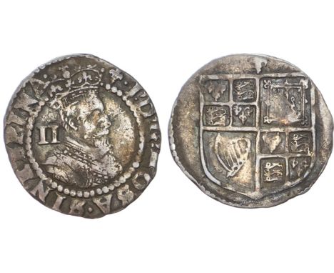 Tower mint, mm: Lis -1604/05, First crowned and cuirassed bust right, II behind, rev. square-topped shield, lis above, I .' D