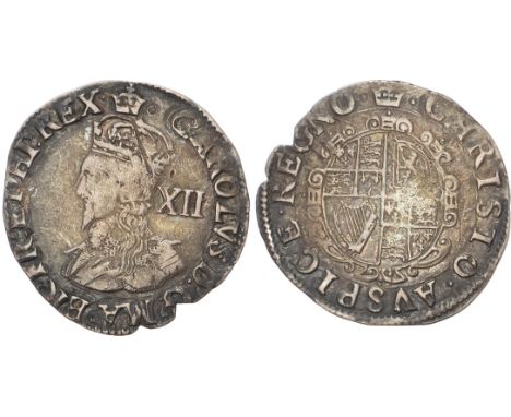 Tower (under King), mm: Crown -1635/36. Fourth crowned and armoured bust left, with two plain arches, falling lace collar, la