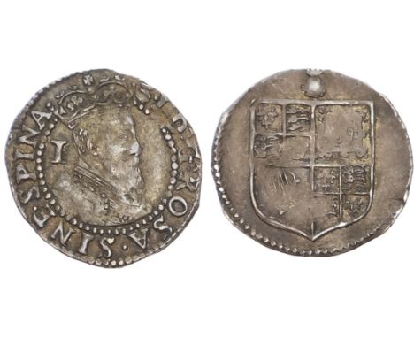 Tower mint, mm: Thistle -1603/04, First crowned and cuirassed bust right, I behind, rev. square-topped shield, thistle above,