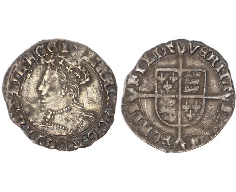mm. pomegranate – 1553/54. Crowned and draped bust left, MARIA . D .' G .' ANG .' FRA : Z : hIB .' REG .' annulet stops, rev.