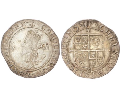 Tower (under King), mm: Anchor -1638/39. Fifth crowned and draped even narrower bust left, with single arch, falling lace col
