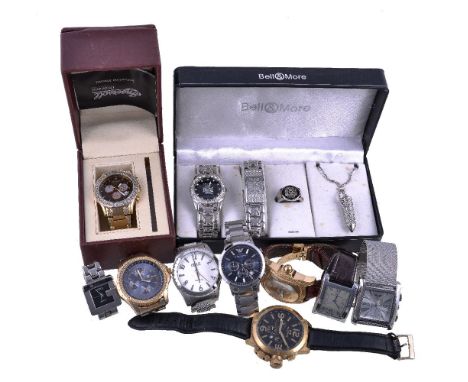 A collection of assorted watches, to include examples by Aquamaster, Ben Sherman, Limit, Ingersoll, Sekonda and Timex. All re