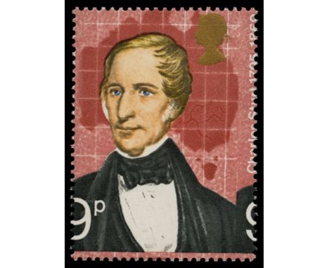 1973 British Explorers 3p with striking perforation shift to  right causing half of value to appear at both left and right  (