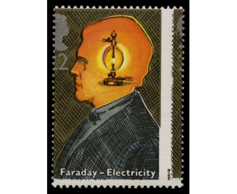 1991 Scientific Achievements 22p with striking perforation shift to left causing white stripe to appear at right (SG 1546var)