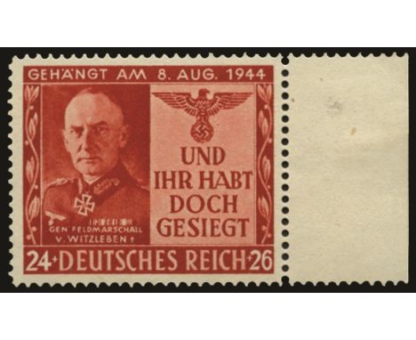 Propaganda Forgeries: 1944 24pf+26pf British forgery depicting Field Marshall Witzleben who was executed for his involvement 