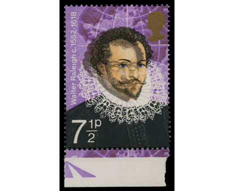 1973 British Explorers 7½p with spectacular grey-black shift  (SG 926var), fine u/m