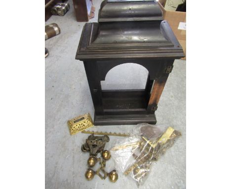 18th Century ebonised bracket clock case, complete with the original mounts45cm high x 27cm wide x 17cm deepDial size - 7ins 
