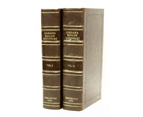 JOHNSON, Samuel: A Dictionary of the English Language : In which the Words are deduced from their Originals, and Illustrated 