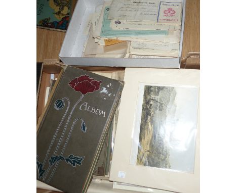 A large quantity of 19th century and later vintage ephemera