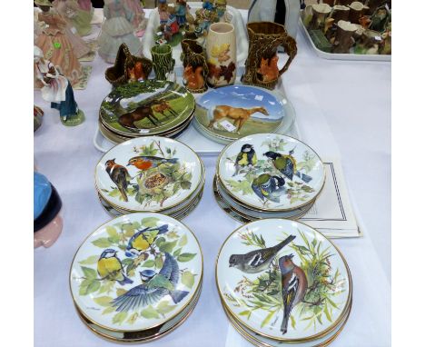 A selection of Sylvac figures and animals, collector's plates etc.