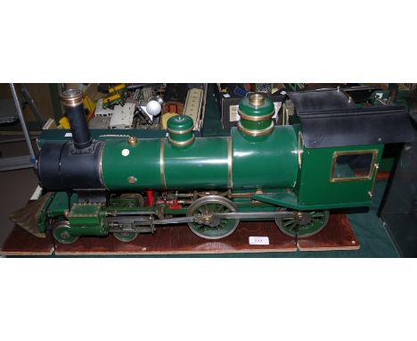 A 31/2 440 American loco with tender, scratch built display model 3/500