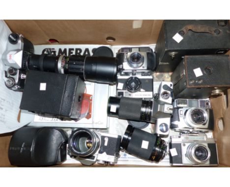 Praktica cameras, Olympus 35 ECR, 4 various and 3 box camera