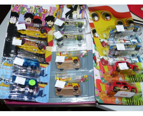 The Beatles: Yellow Submarine, 2 sets of 6 Mattel Hot Wheels die cast cars in original bubble packs