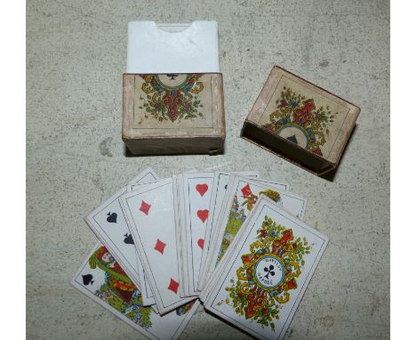 A set of half size 19th century Belgian playing cards by Daveluy in original box