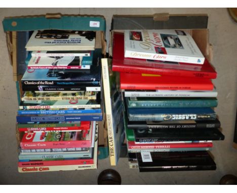 A selection of vintage car books