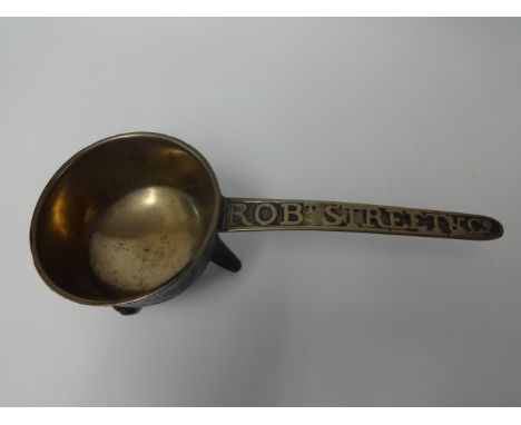 An 18th century bronze skillet, Rob't Street & Co.