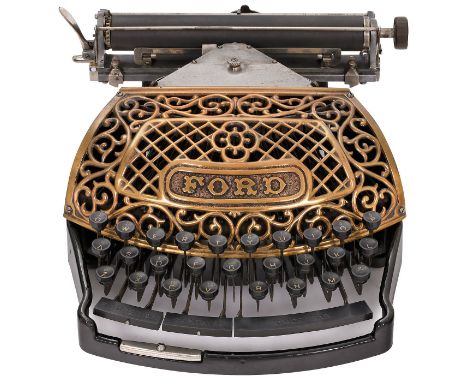 Riesen-Rarität: The Ford Typewriter, 1895Ford Typewriter Company, New York, USA. Amerikanische Stoßstangen-Schreibmaschine mi