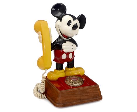 The Mickey Mouse Phone, 1976American Telecommunications Corporation, Kunststoff, mit Wählscheibe.     Start Price: EUR 220   