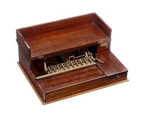 Multiple Writing Machine von Edwin T. Ponting, ab 1875Ponting's Patent Booking Machine, 10-fedriger Mehrfachschreiber, wie ih